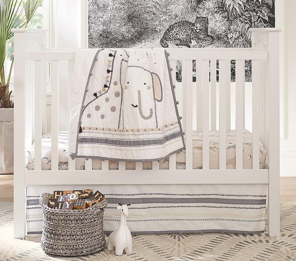 Organic Rowan Cot Skirt Pottery Barn Kids Australia